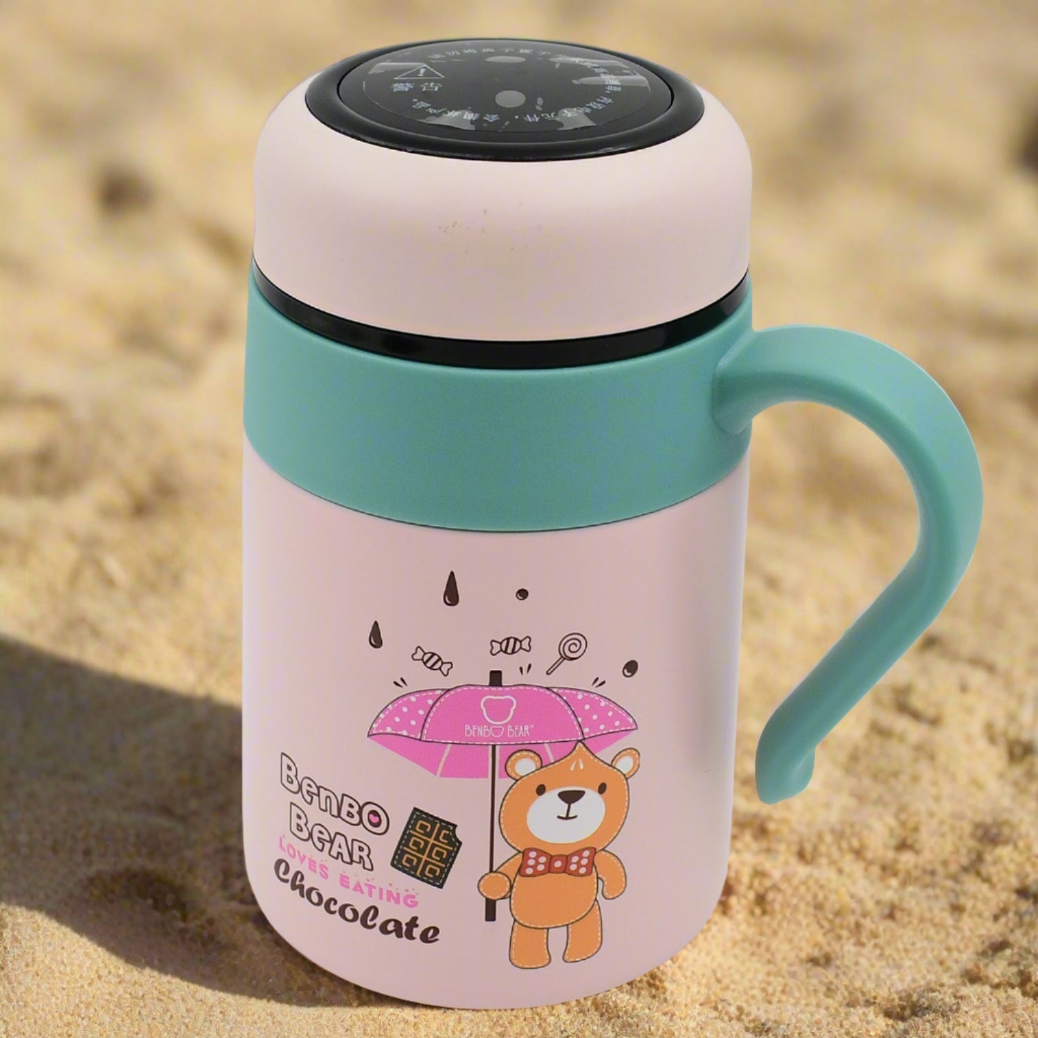CuteSip: Smart LED Vacuum Bottle (600ml) – Cute Bear Design, Temperature Display & Gift-Ready Packaging