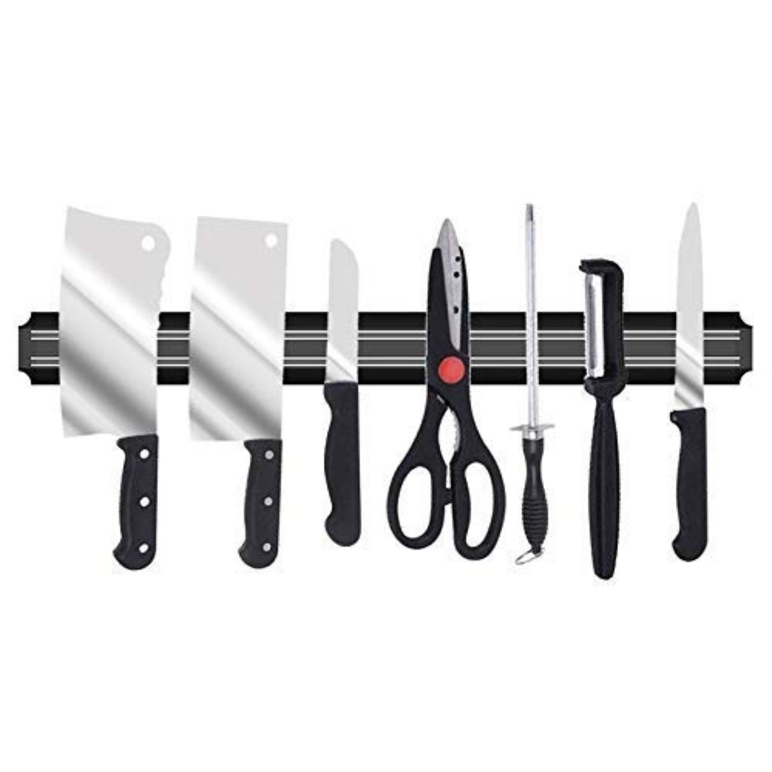 MagSlice: Magnetic Knife Holder for Wall, Sleek Kitchen Storage Rack for Knives, Utensils & Metal Tools with Strong Grip