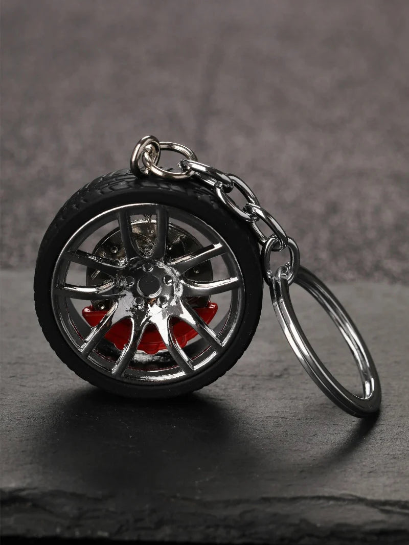 Men Wheel Charm Keychain