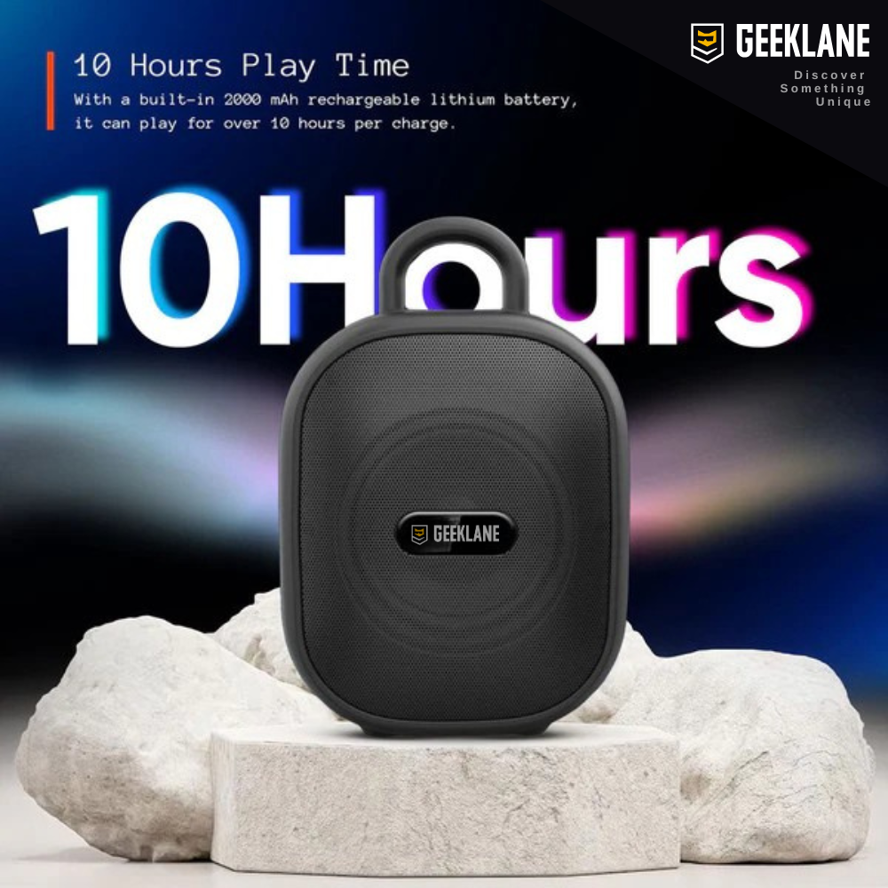 Zordaar: 10W Wireless Bluetooth Party Speaker with Deep Bass & crisp treble, TWS Pairing, RGB Mood Light, BT v5.3 & Mic & 10Hrs Playtime