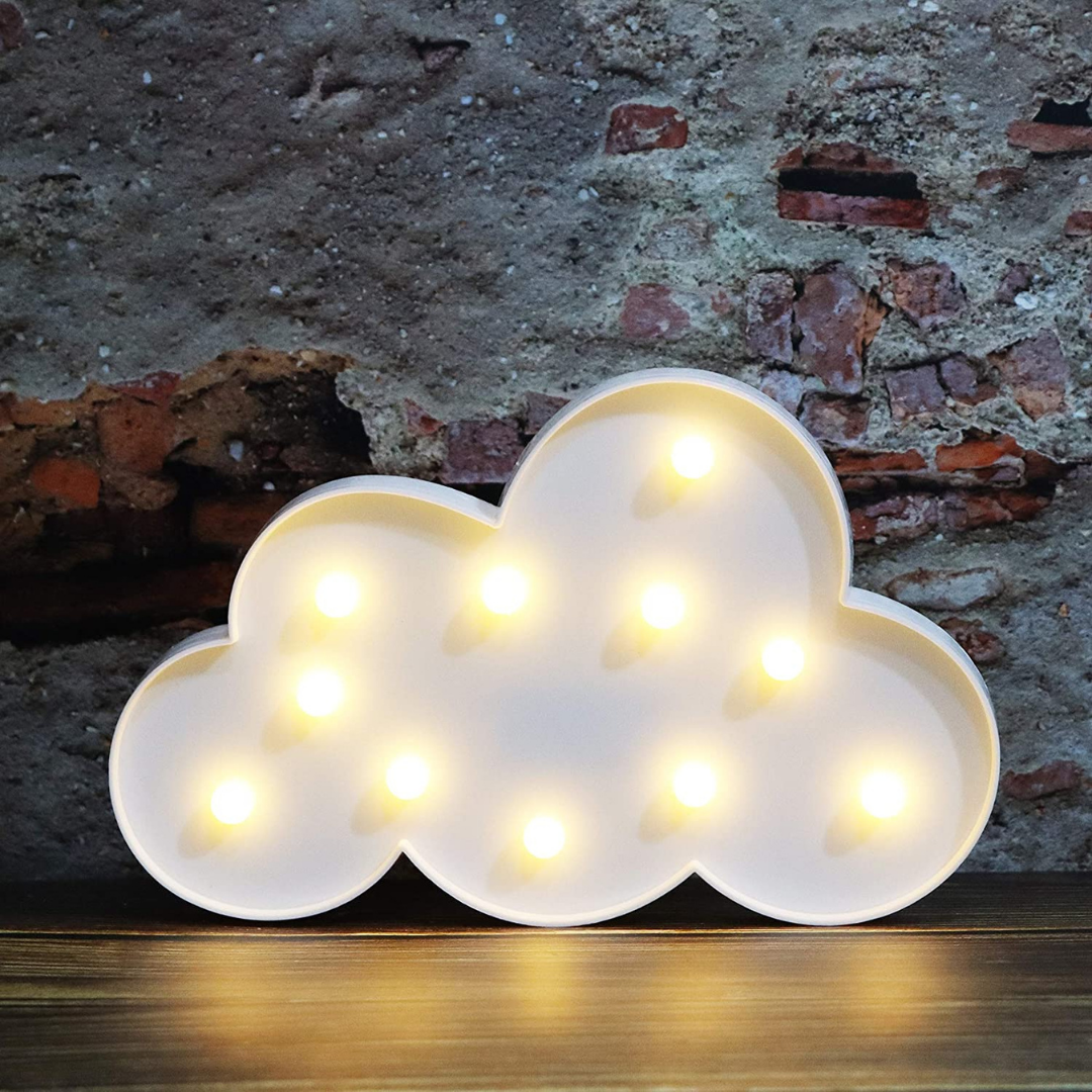 VibeCloud: Marquee LED Cloud Light with Warm White Glow for Home & Festive Décor