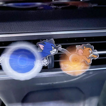Chase: Tom & Jerry AC Vent Spinner – Animated Cat & Mouse Chase Decor for Car Air Vents, Universal Fit for All Vehicles