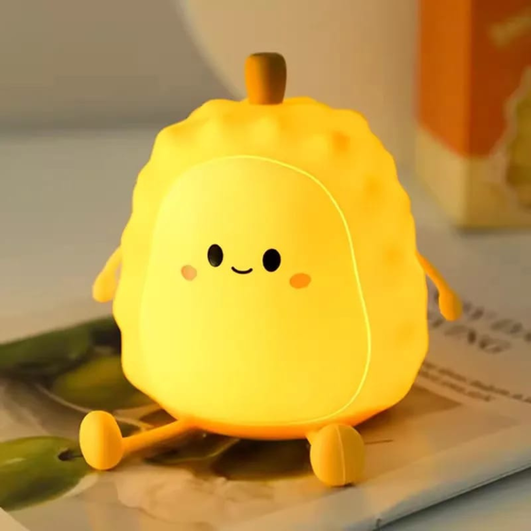 Lucky: Durian Silicone LED Night Light with USB Rechargeable Design for Cozy Room Décor & Gifting