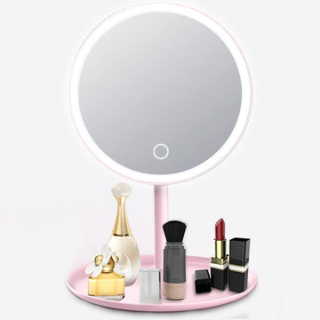 Vanityy: LED Makeup Mirror with Touch Screen, Adjustable Brightness & Rechargeable Light for Flawless Beauty Routine