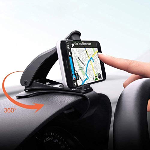 HUD: Anti-Skid Car Mobile Phone Holder with Adjustable HUD Design for Dashboard Mounting