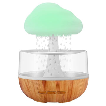 ZenMist: Mindfulness Rain Cloud Humidifier with Water Drop Sounds, 7-Color Night Light & Essential Oil Diffuser for Relaxation & Aromatherapy