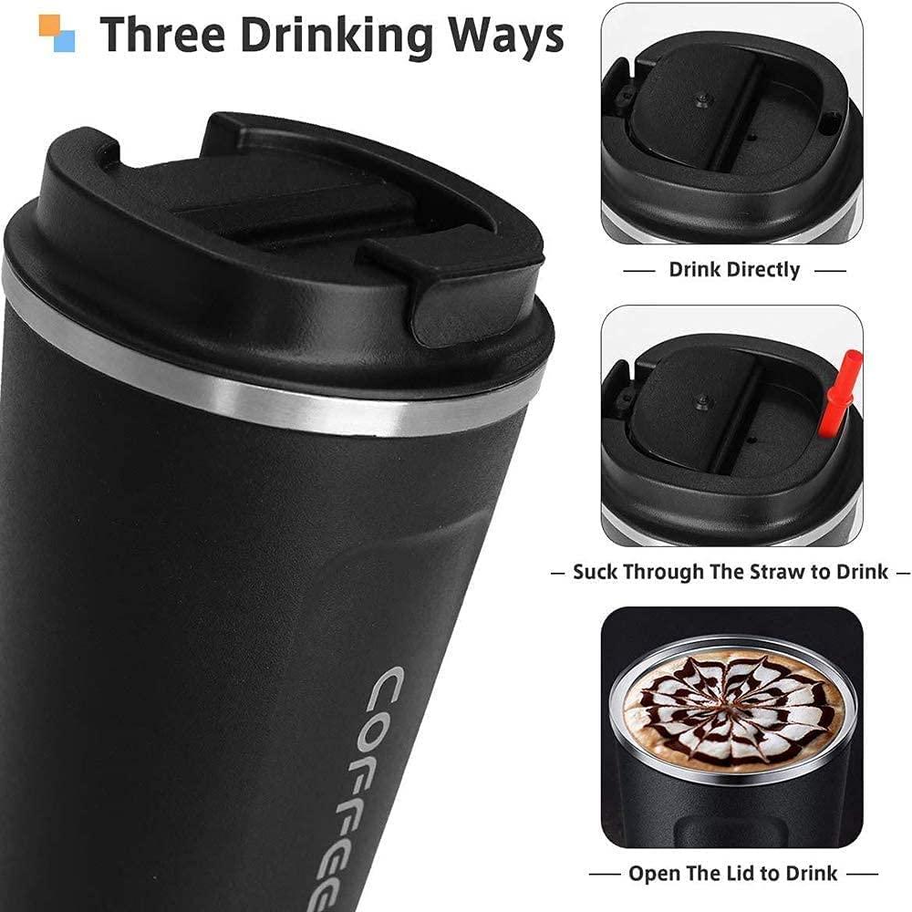 Thermo: Stainless Steel Insulated Coffee Mug with Leakproof Lid & Vacuum Insulation for Hot & Cold Beverages