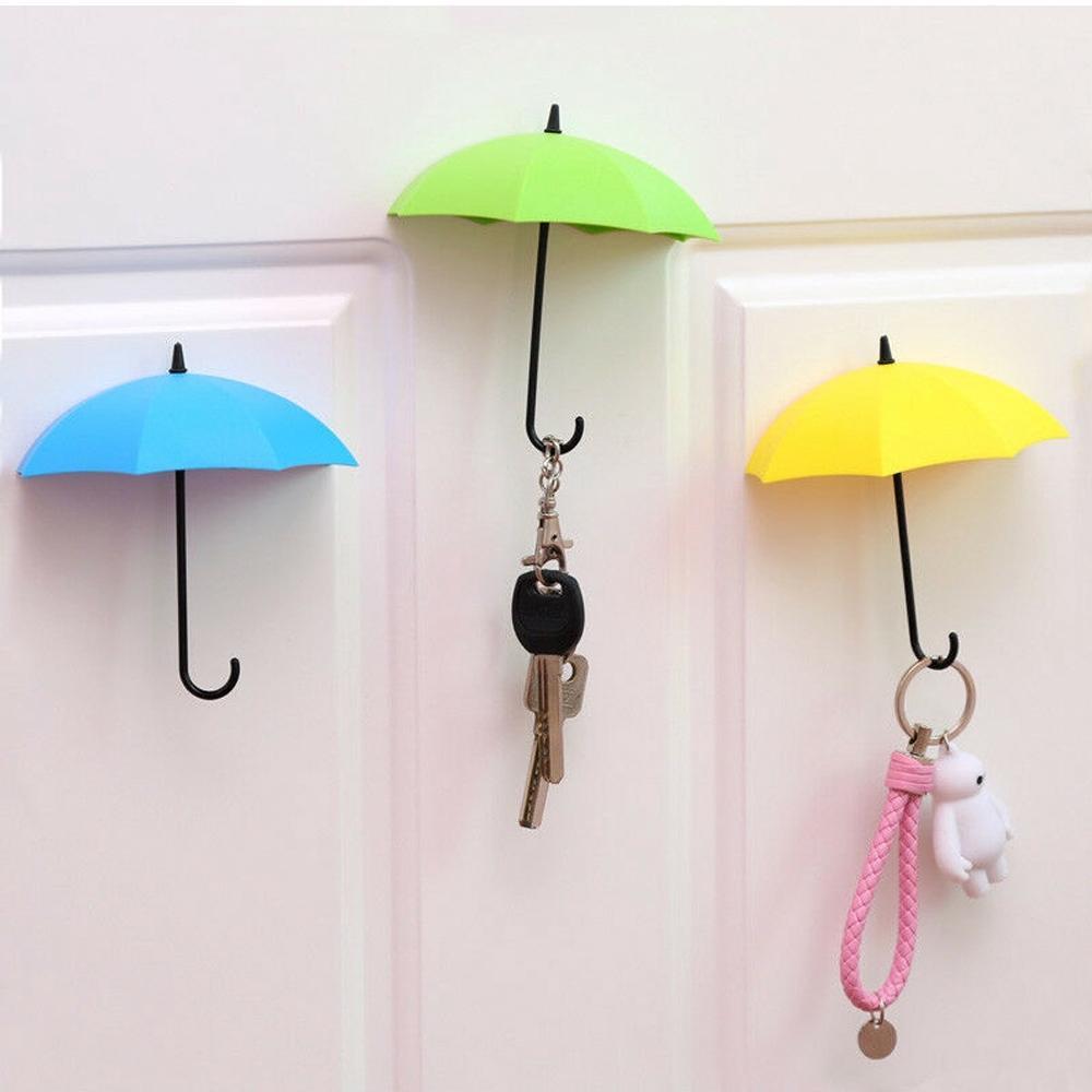 Pour: 6-Piece Umbrella Wall Hooks & Catchers for Keys, Hats & Multipurpose Hanging