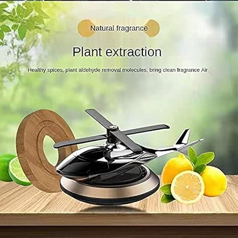 Copter: Solar Powered Helicopter Car Perfume Diffuser with Rotating Design & Aroma Oil for Dashboard Freshness