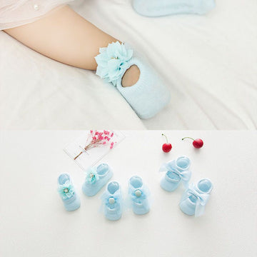 Baby Thin Lace Flower Socks Shoes