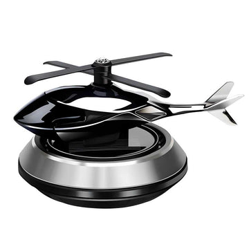 Copter: Solar Powered Helicopter Car Perfume Diffuser with Rotating Design & Aroma Oil for Dashboard Freshness
