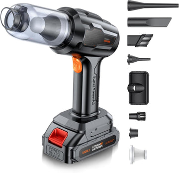 TurboVac: Super Powerful Cordless Vacuum Cleaner with 21,000Pa Suction, Detachable Battery & Multi-Nozzle Attachments