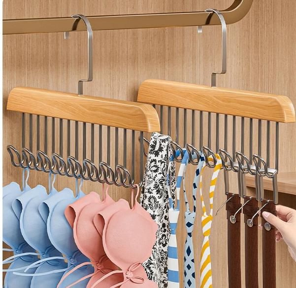 HookNest: 8-in-1 Multi-Purpose Hanger for Ties, Belts & Clothes – Space-Saving & Sturdy Design