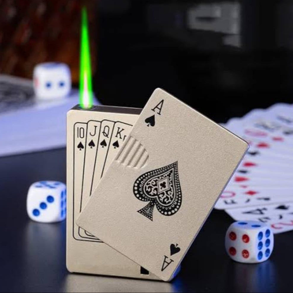 Flicky: Windproof Refillable Jet Flame Lighter with Adjustable Flame, Metal Body & Keychain for Travel & Camping