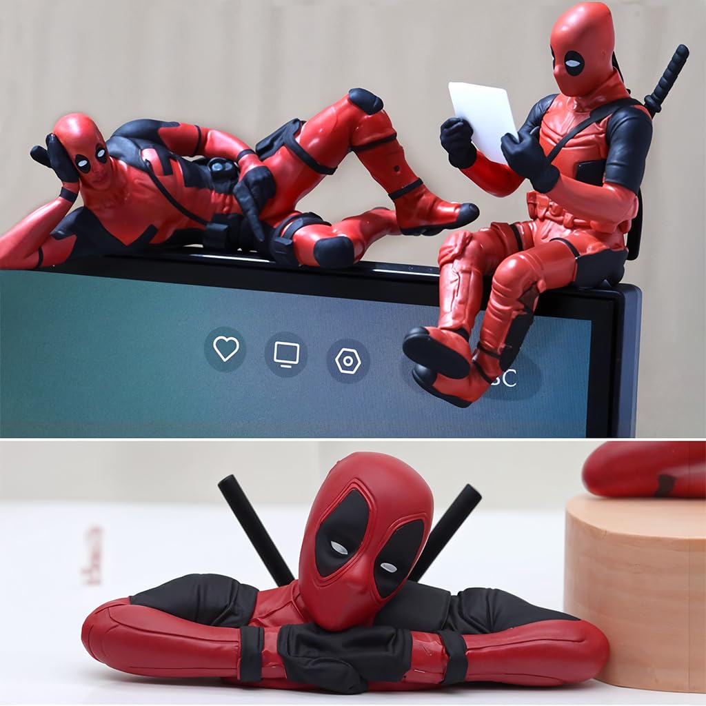 Irresponsible: Set of 3 Deadpool Figurine for Car Dashboard & Desk, Collectible Statues for Fun Home Décor, Office Tables & Car Interior Accessories