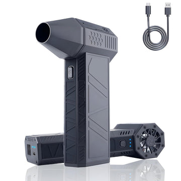 TurboJet: 130,000 RPM Cordless Air Duster & Mini Blower – High-Speed Cleaner with Stepless Speed Control, Magnetic Nozzles & USB Rechargeable Battery for PC, Car & Home