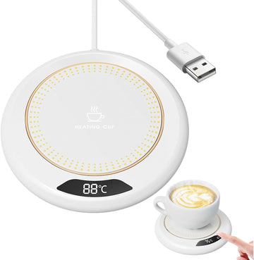 Warmy: USB-Powered Coffee Mug Warmer with LCD Display for Keeping Your Beverages Hot & Ready