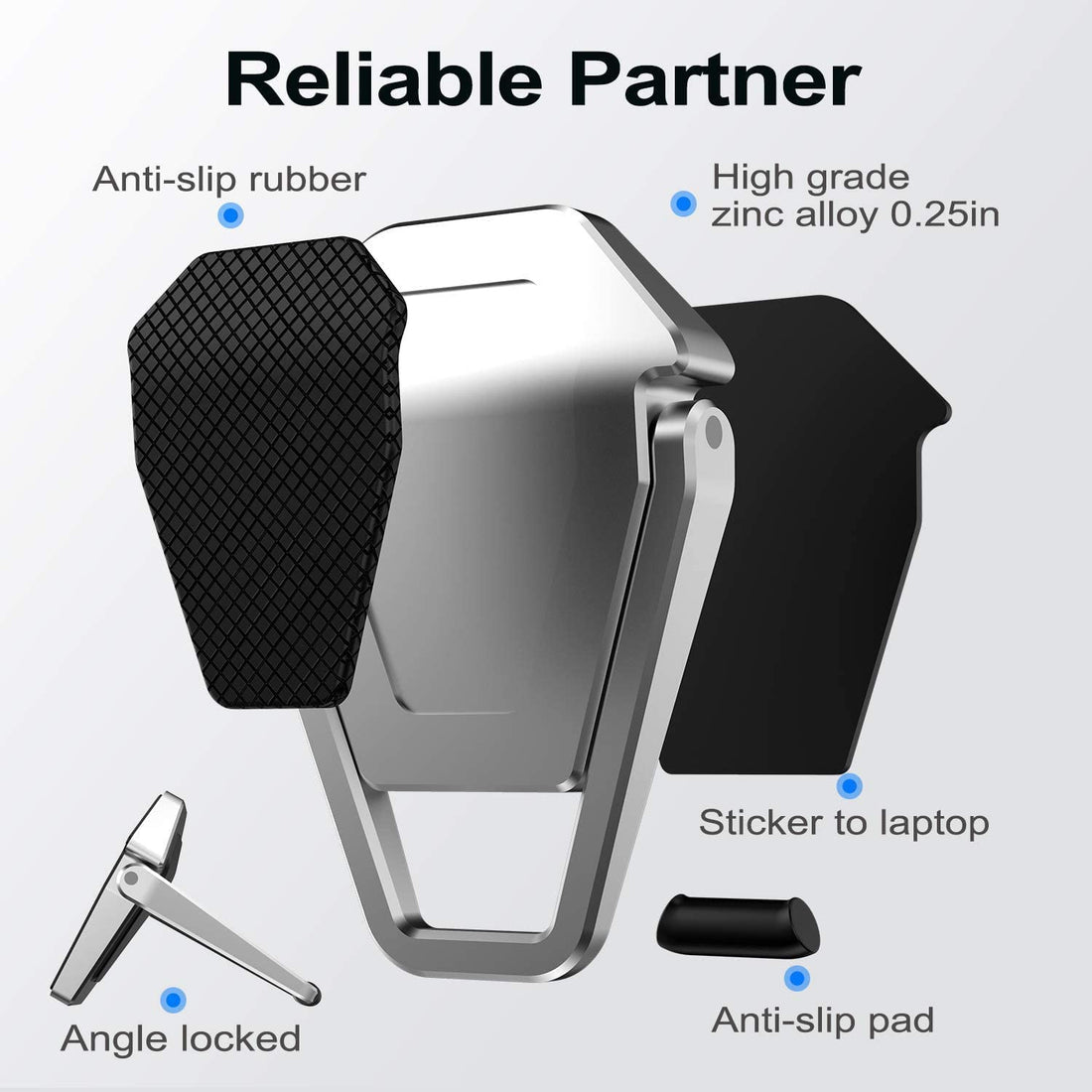 LiftUp: Foldable Slim Laptop Kickstand Legs, Convenient Ergonomic Laptop Stand with Anti-Slip Base for Office & Home Use