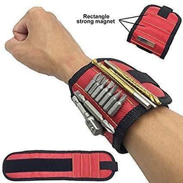 NutMag: Magnetic Wristband for Tools with Strong Adjustable Strap for Holding Screws, Nails, Bolts & Drill Bits