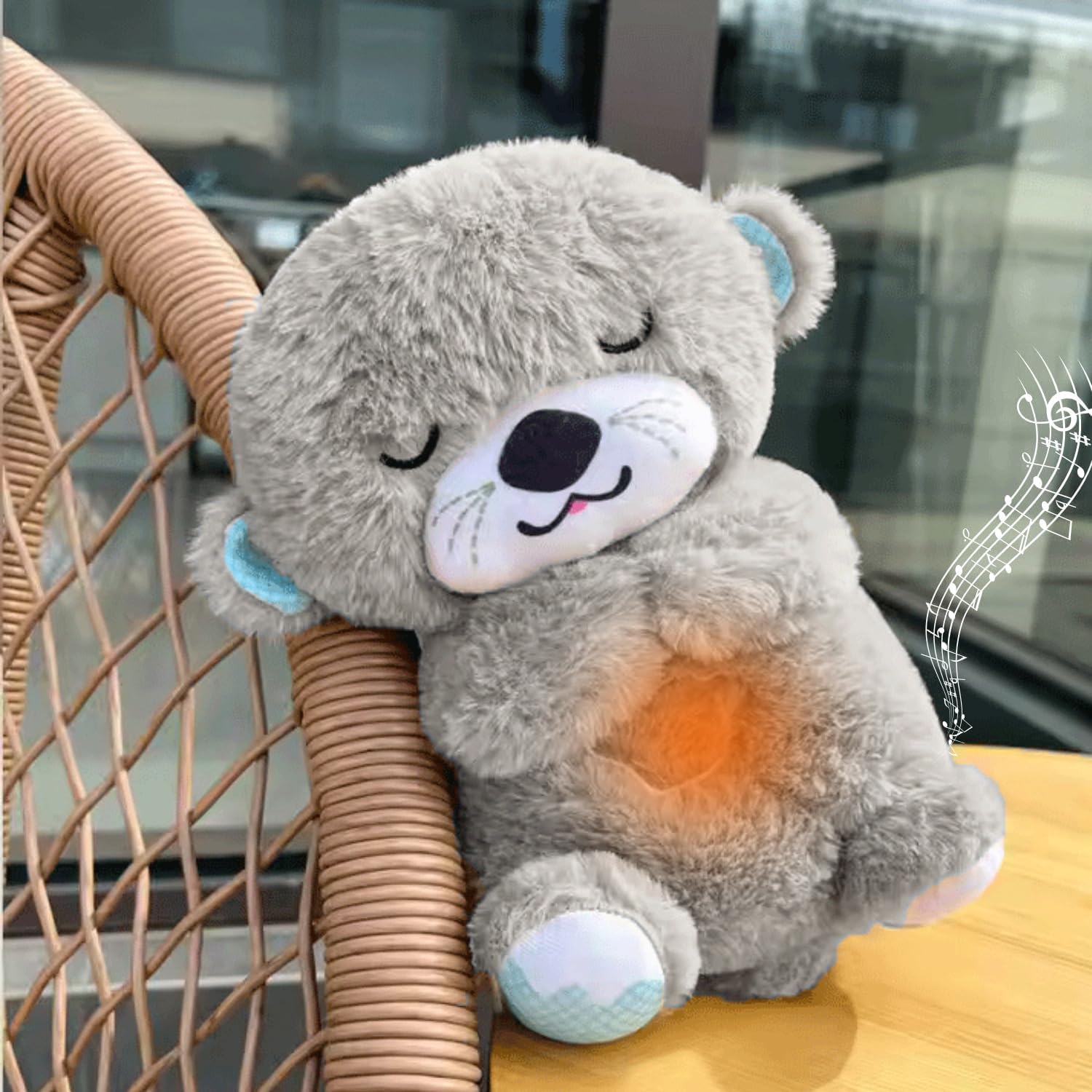 Snugsy: Soothing Viral Plush Teddy with Gentle Breathing Motion, Night Light & Music – Soft Cuddly Sleep Companion
