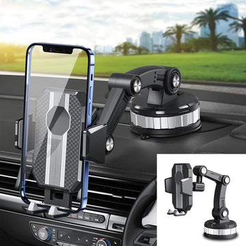 Dash360: 360° Rotating Suction Phone Holder with Strong Grip for Car Dashboard & Windshield – Universal Mobile Mount