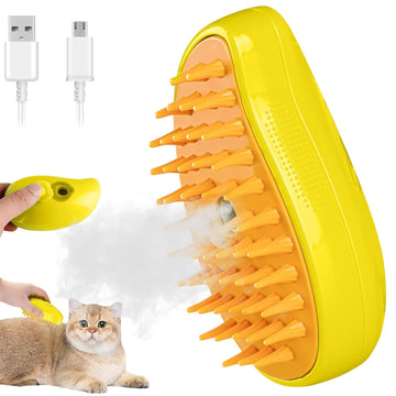Steamu: 3-in-1 Pet Hairbrush with Steam for Gentle Grooming & Shedding Control in Cats & Dogs