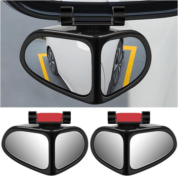 ClearView: 360° Adjustable Car Blind Spot Mirror (Set of 2) – HD Glass Convex Rearview Mirror for Cars, Trucks & Vans
