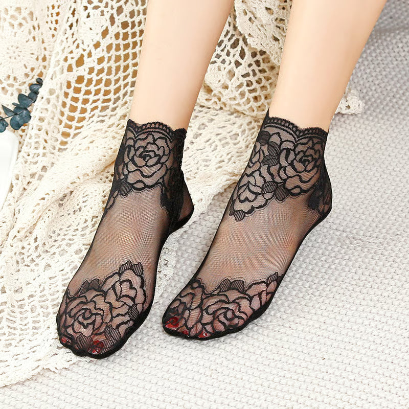 Ladies Fashion Lace Socks