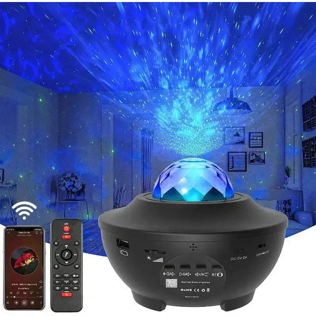 Trippiyii: Galaxy Star Projector with Bluetooth Speaker, Remote Control & Multicolor LED Lights for Bedroom & Home Décor
