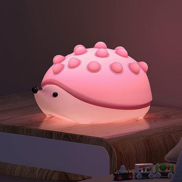Poppy: Adorable Hedgehog Silicone Night Lamp with Color-Changing LED & Rechargeable Design for Cozy Bedroom Décor & Gifting