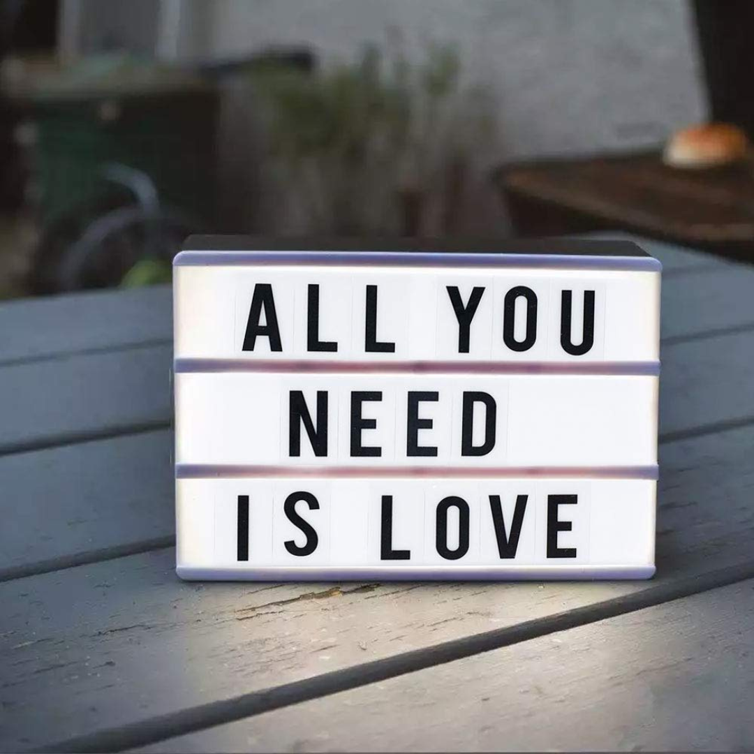 MBox: A4 LED Cinema Light Box with 96 Letters & Symbols, Custom Message Display Board for Home Décor, Gifting & Mood Lighting