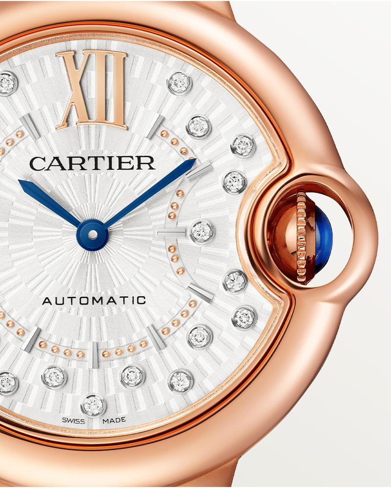 BALLON BLEU DE CARTIER, 33 MM, ROSE GOLD, DIAMONDS