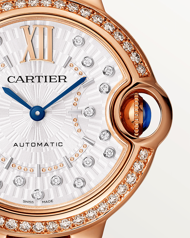 BALLON BLEU DE CARTIER, 33 MM, ROSE GOLD, DIAMONDS