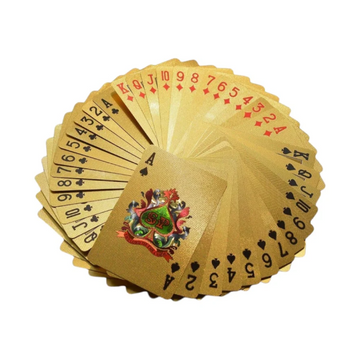 GoldFlex: Waterproof Gold Playing Cards with Flexible PVC Design for Poker, Party Games & Durable Play