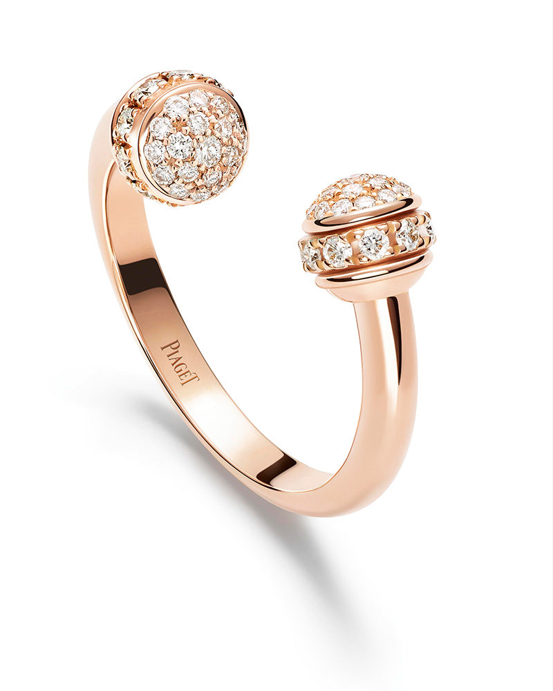 ROSE GOLD DIAMOND OPEN RING (SIZE 55)
