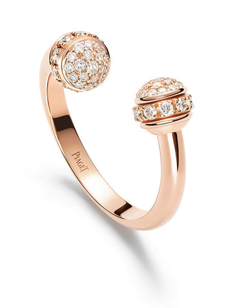 ROSE GOLD DIAMOND OPEN RING (SIZE 56)