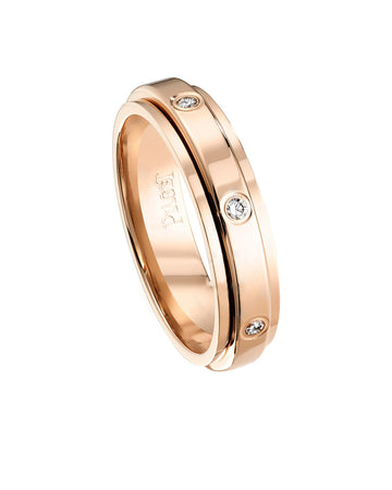 ROSE GOLD DIAMOND RING (SIZE 55)