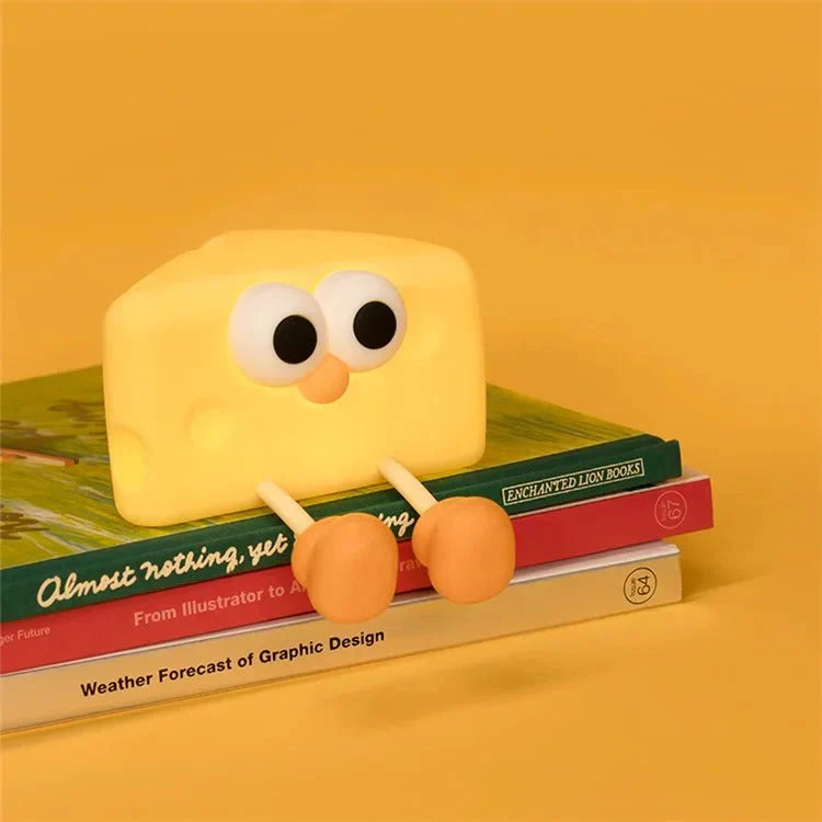 CheeseGlow: Cozy Silicone Cheese Night Lamp – Squishy & Kawaii LED Light for Kids’ Bedroom, Nursery & Bedside