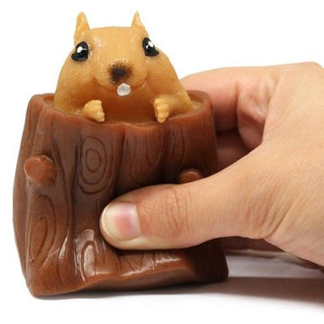 CheekyChum: Cute Squishy Squirrel Pop-Up Toy – Adorable Fidget & Stress Relief Sensory Toy for Kids & Adults