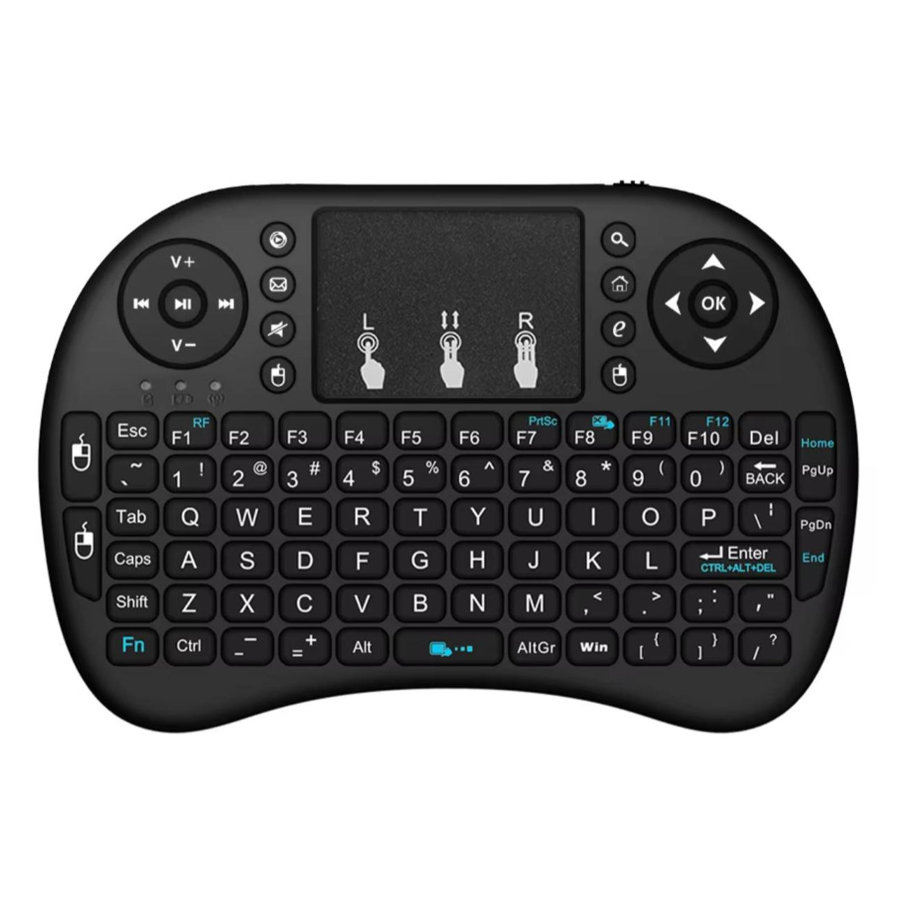 Keyboo: Handheld Mini Wireless Keyboard & Mouse with Bluetooth & USB Dongle, Rechargeable Backlit Remote for Smart TV, Android TV Box, PC & Mobile