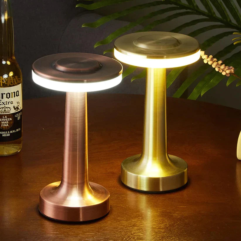 GleamBeam: Rechargeable Retro Bar Light with Touch Control, 3-Color Modes & Dimmable LED for Bedroom, Café & Party Décor