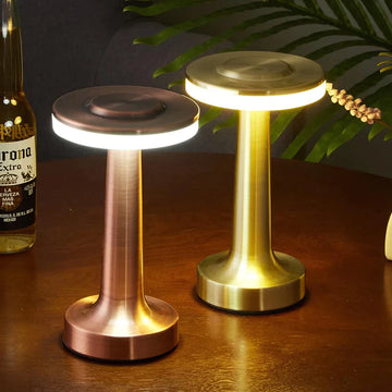 GleamBeam: Rechargeable Retro Bar Light with Touch Control, 3-Color Modes & Dimmable LED for Bedroom, Café & Party Décor