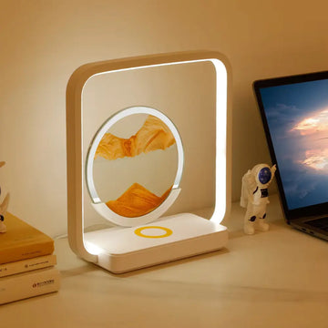 SandX: 3D Quicksand LED Lamp with Wireless Charging & Liquid Motion Art for Relaxing Desk & Bedroom Décor