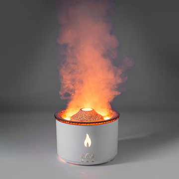 Essence: Enchanting Volcano Humidifier & Aromatherapy Diffuser with Flame Effect, Cool Mist & Auto Shut-Off