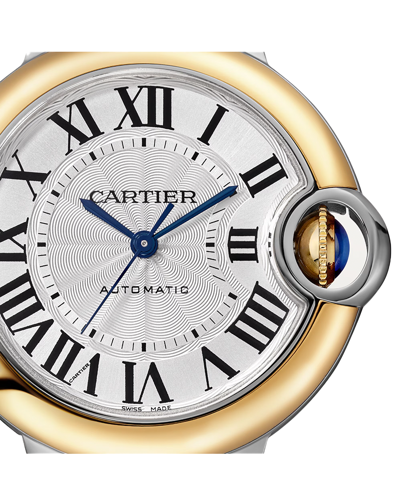 BALLON BLEU DE CARTIER WATCH, 33 MM, AUTOMATIC MECHANICAL MOVEMENT, YELLOW GOLD, STEEL