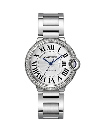 BALLON BLEU DE CARTIER, 36 MM, STEEL, DIAMONDS
