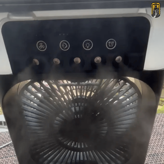 ChotaAC: Portable Air Conditioner Fan – USB-Powered Small AC Mini Evaporative Cooler with 3 Speeds, 5 Mist Makers & 7-Color LED Light