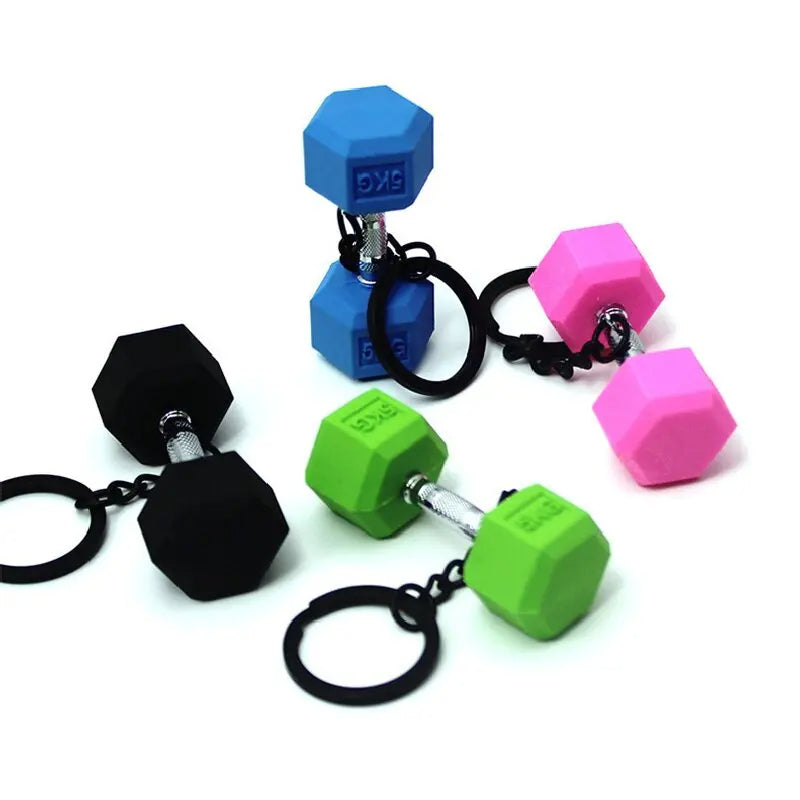 Durable Mini Dumbbell Keychain
