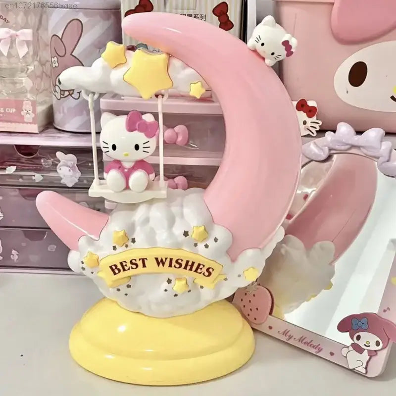 Swingy: Super Cute Crescent Moon & Cloud Night Lamp with Soft LED Glow for Cozy Bedside & Room Décor