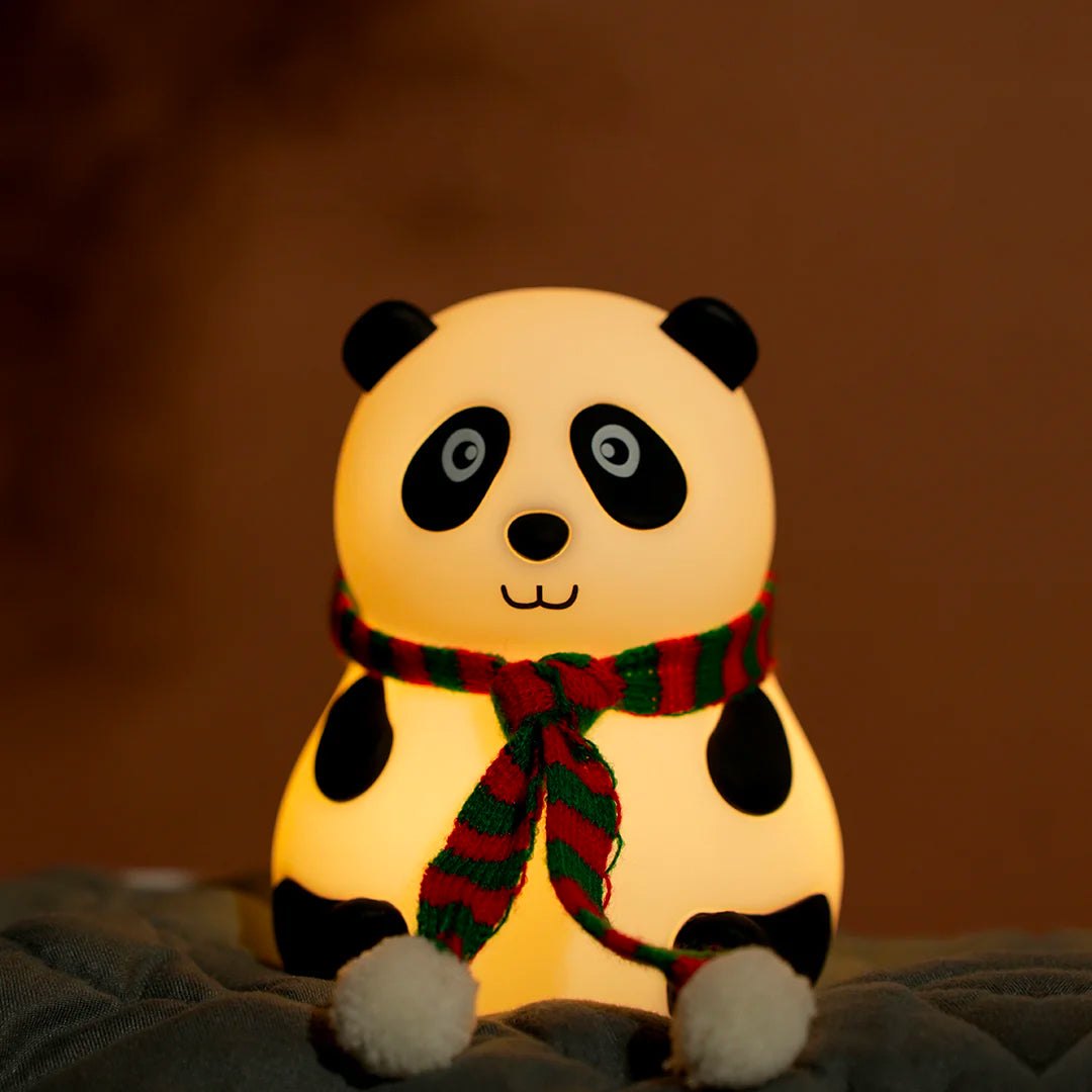 Pandi: Portable Squishy Silicone Panda Night Lamp with Soft LED Glow, Touch Control & Rechargeable Design for Cozy Bedroom Ambience & Gifting